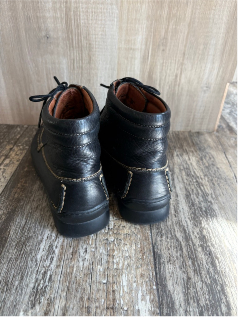 Hush Puppies Lincoln Leather Lace-Up Ankle Boots Men’s Size 9 - Picture 5 of 8
